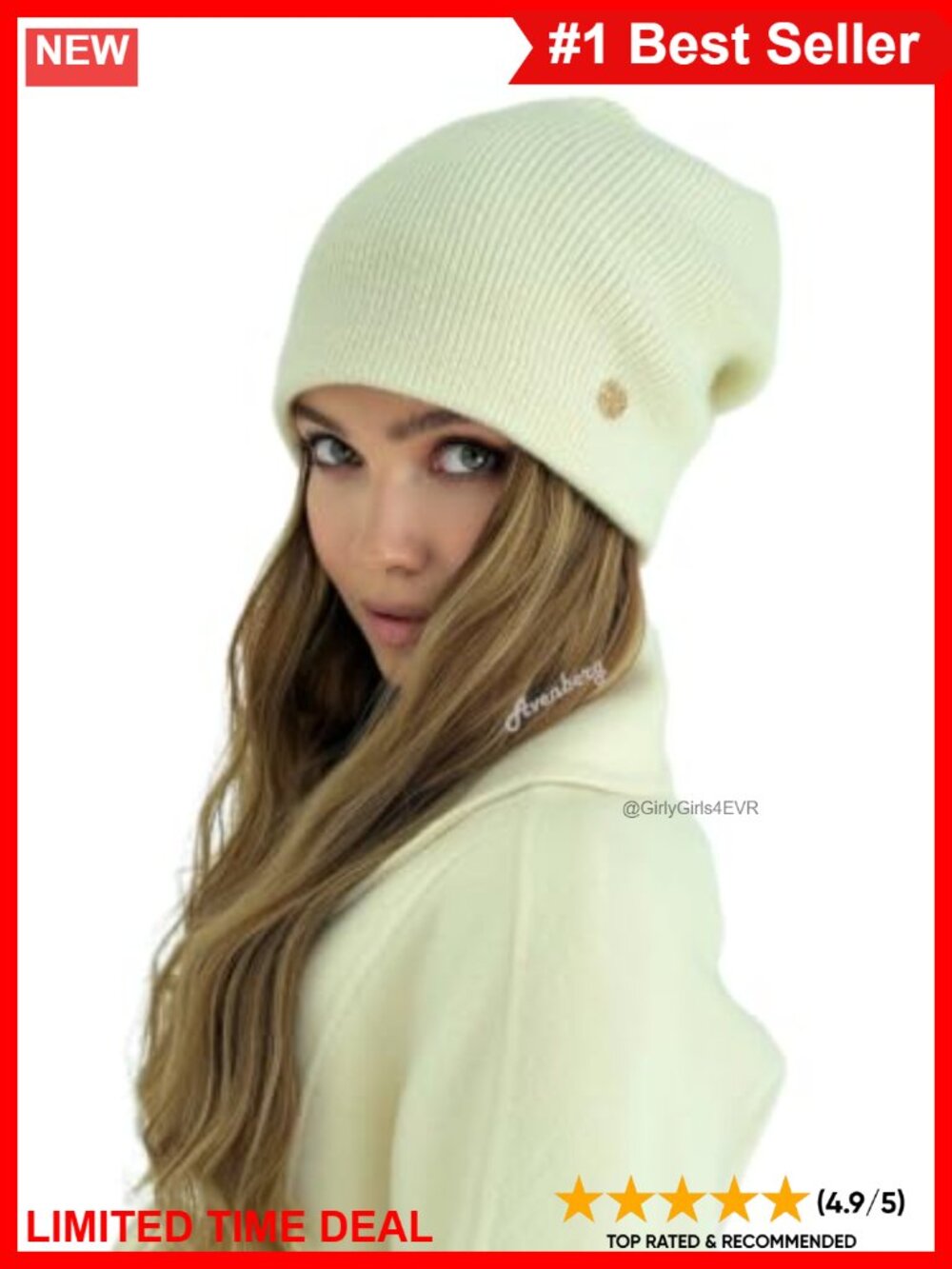 Oversized Slouchy Knit Beanie Non-Itchy Winter Hat Skullcap